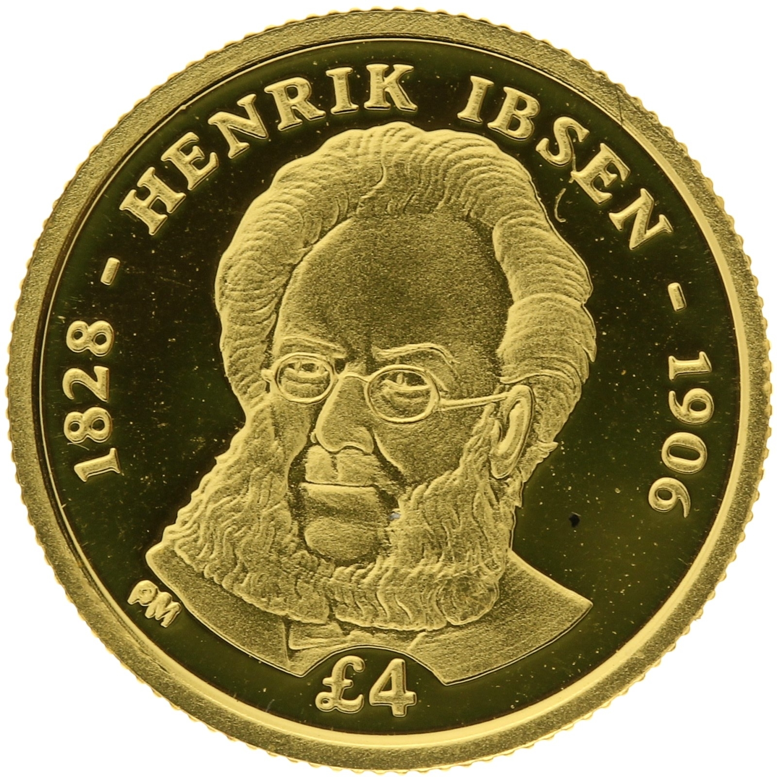 South Georgia and South Sandwich Islands - 4 Pounds - 2006 - Henrik Ibsen - 1/25oz 