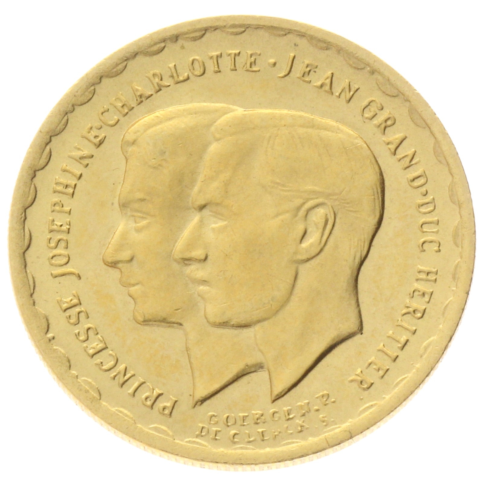 Luxembourg - 20 Francs - 1953 - Marriage Commemorative
