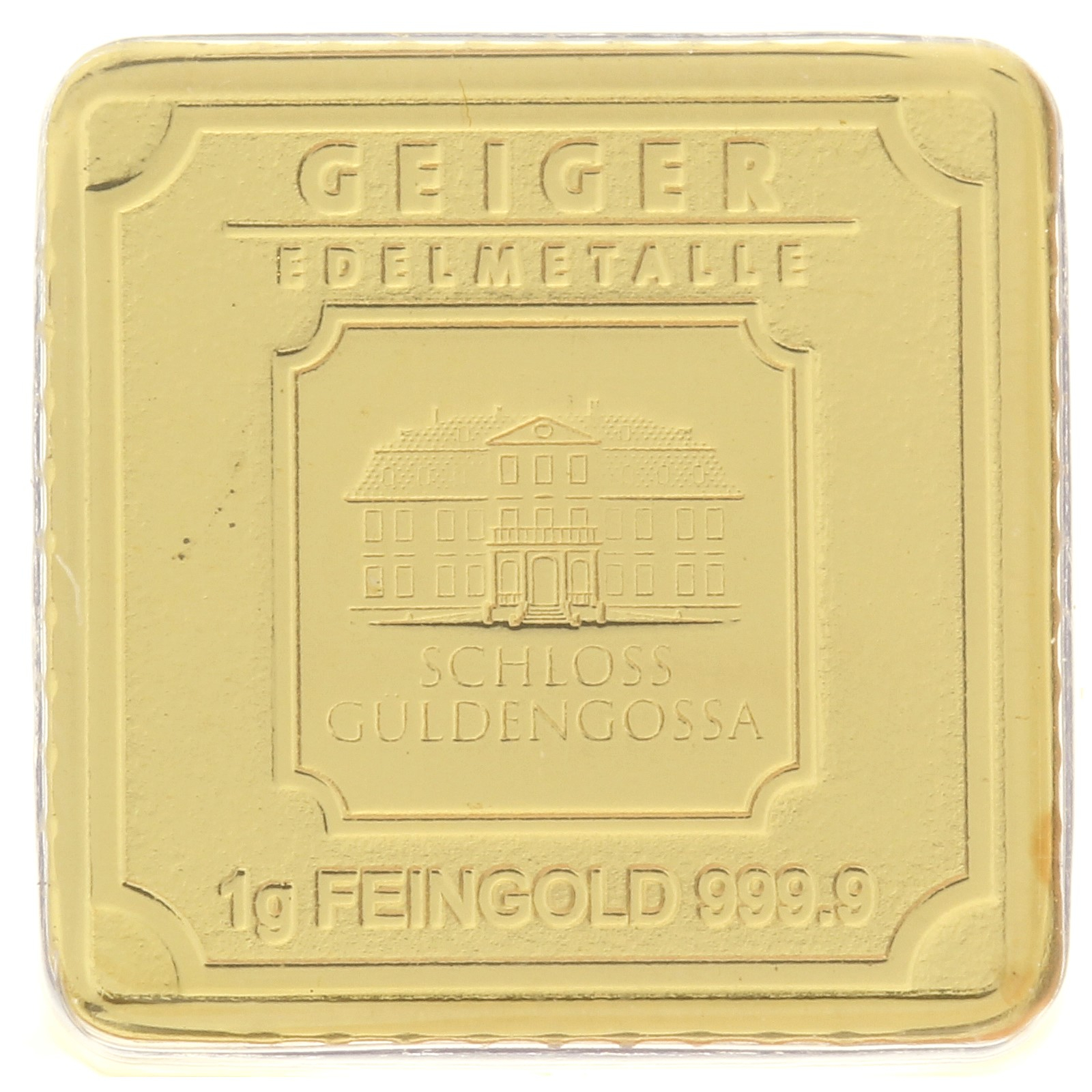 Geiger Edelmetalle - 1 gram - fine gold - Schloss Guldenhgossa 