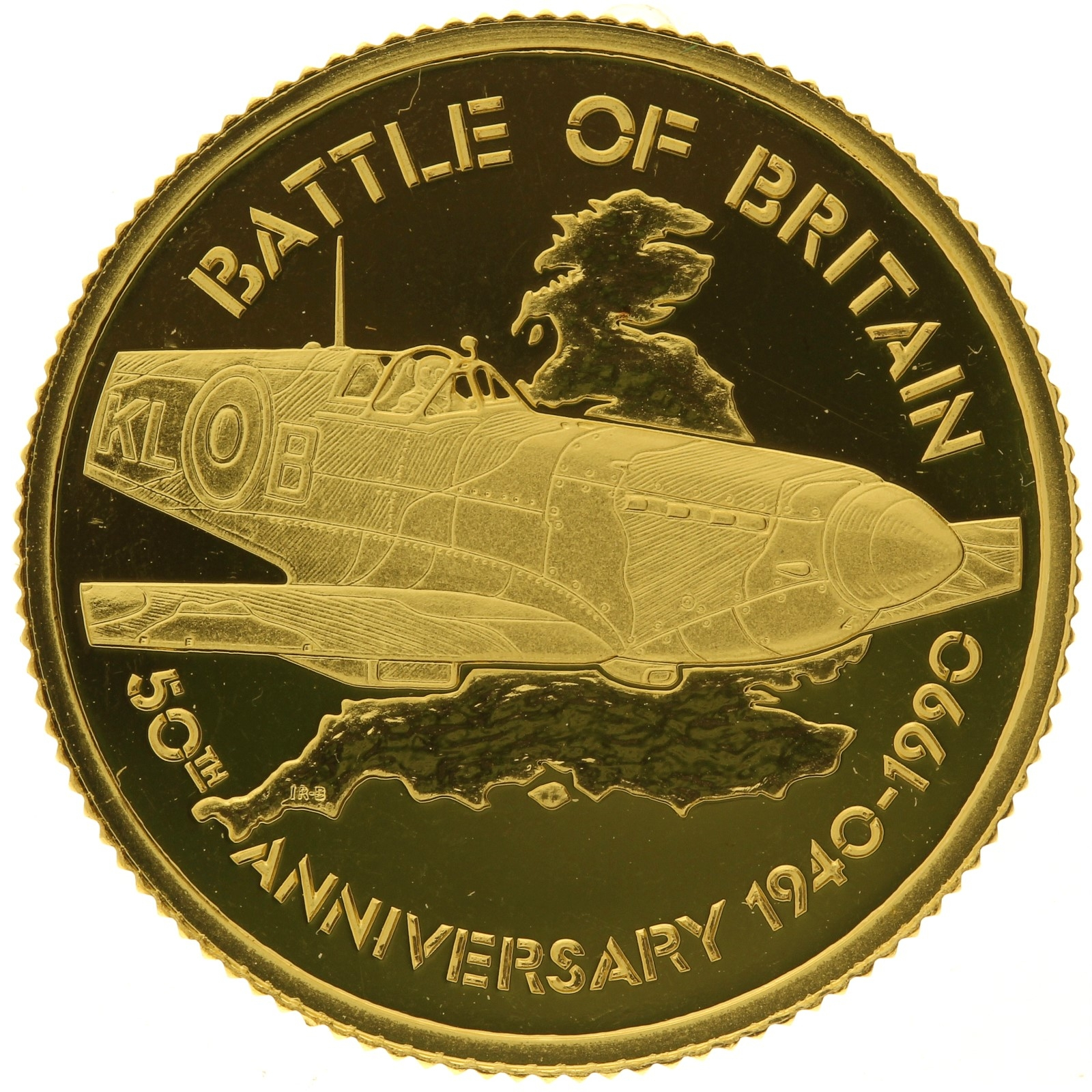 Jersey - 25 Pounds - 1990 - Elizabeth II - Battle of Britain - 1/4oz