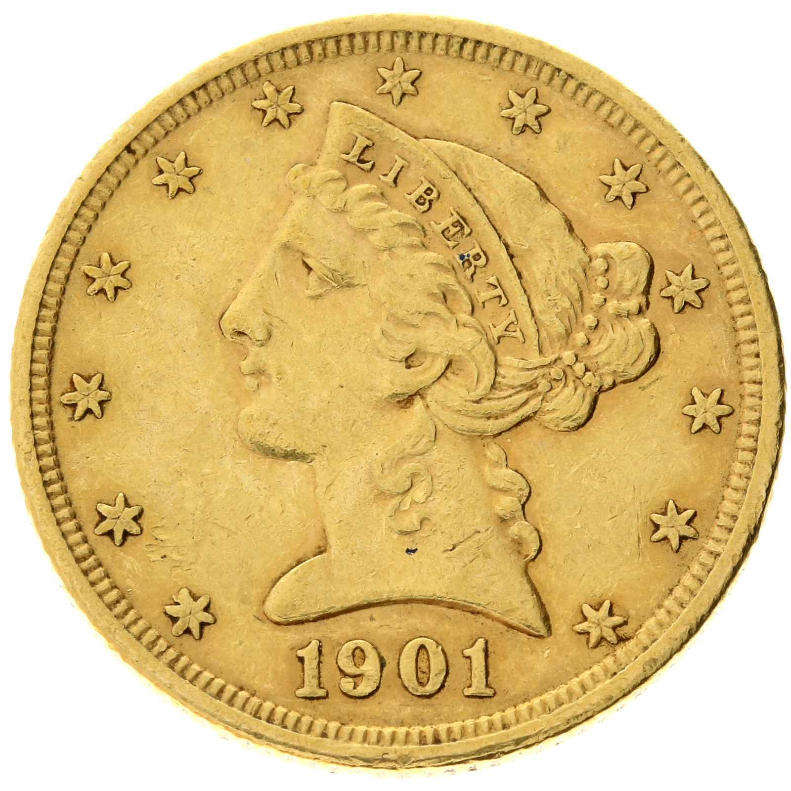 USA - 5 dollars - 1901 - S - Liberty / Coronet Head