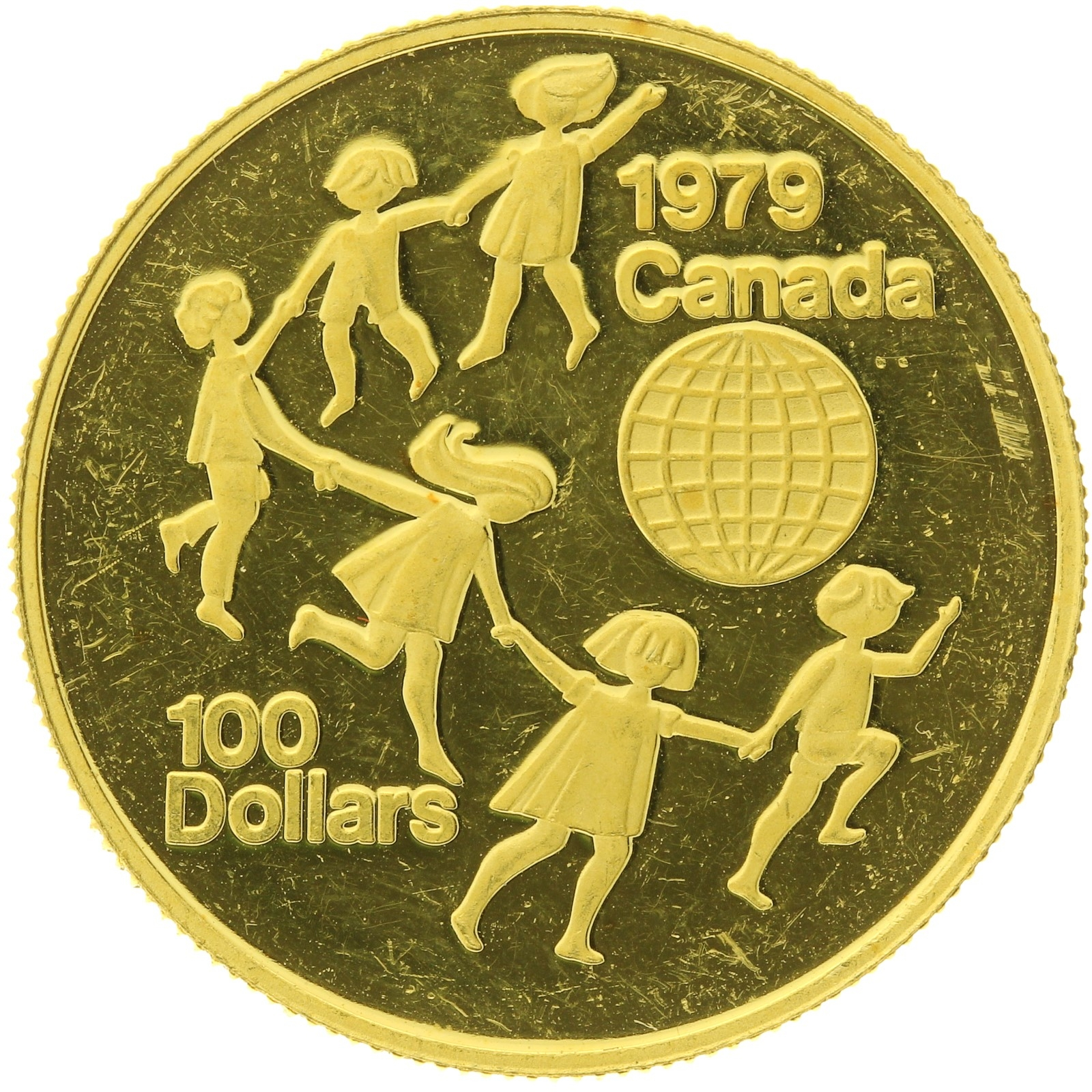 Canada - 100 Dollars - 1979 - Elizabeth II - International Year of The Child - 1/2oz