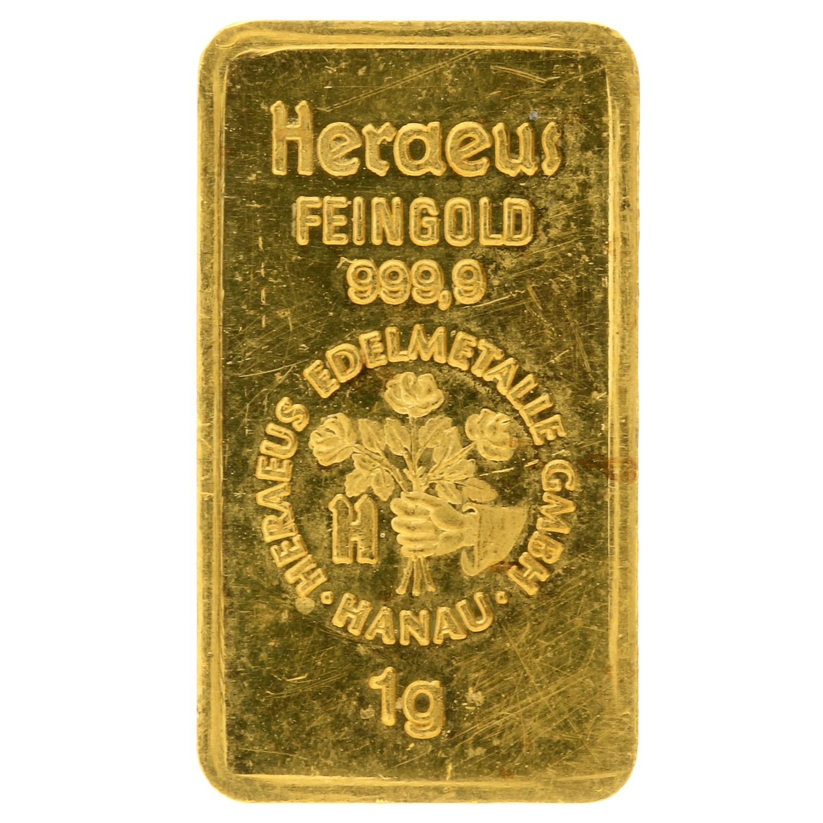 Heraeus - 1 gram fine gold - Bar