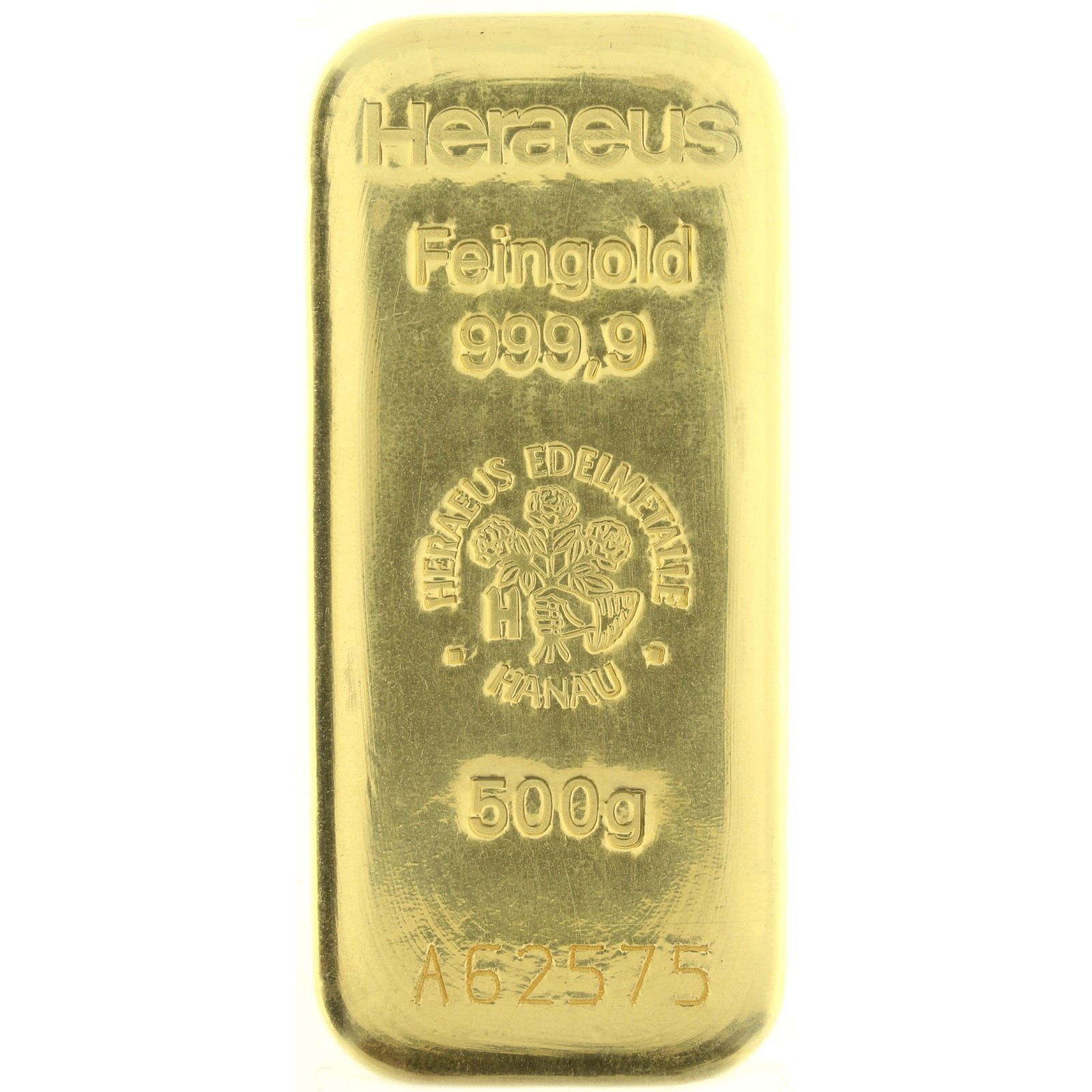 Heraeus - 500 gram fine gold - Bar