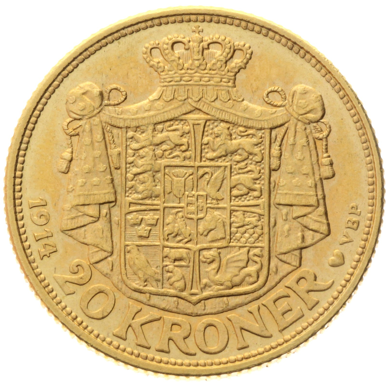 Denmark - 20 kroner - 1914 - Christian X 