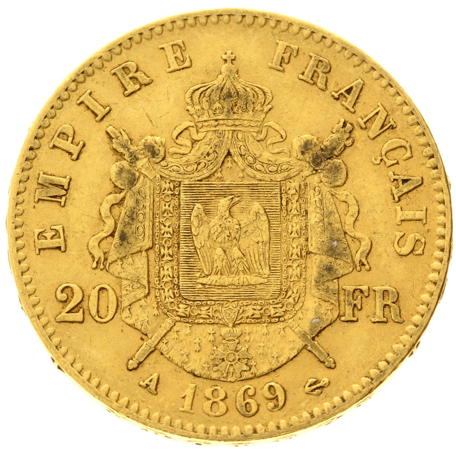 France - 20 francs - 1869 - A - Napoleon III