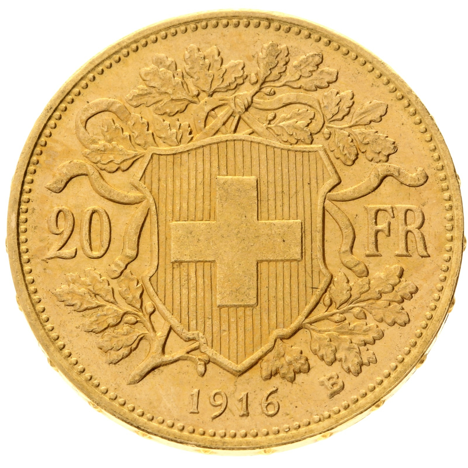 Switzerland - 20 francs - 1916 - Vreneli 