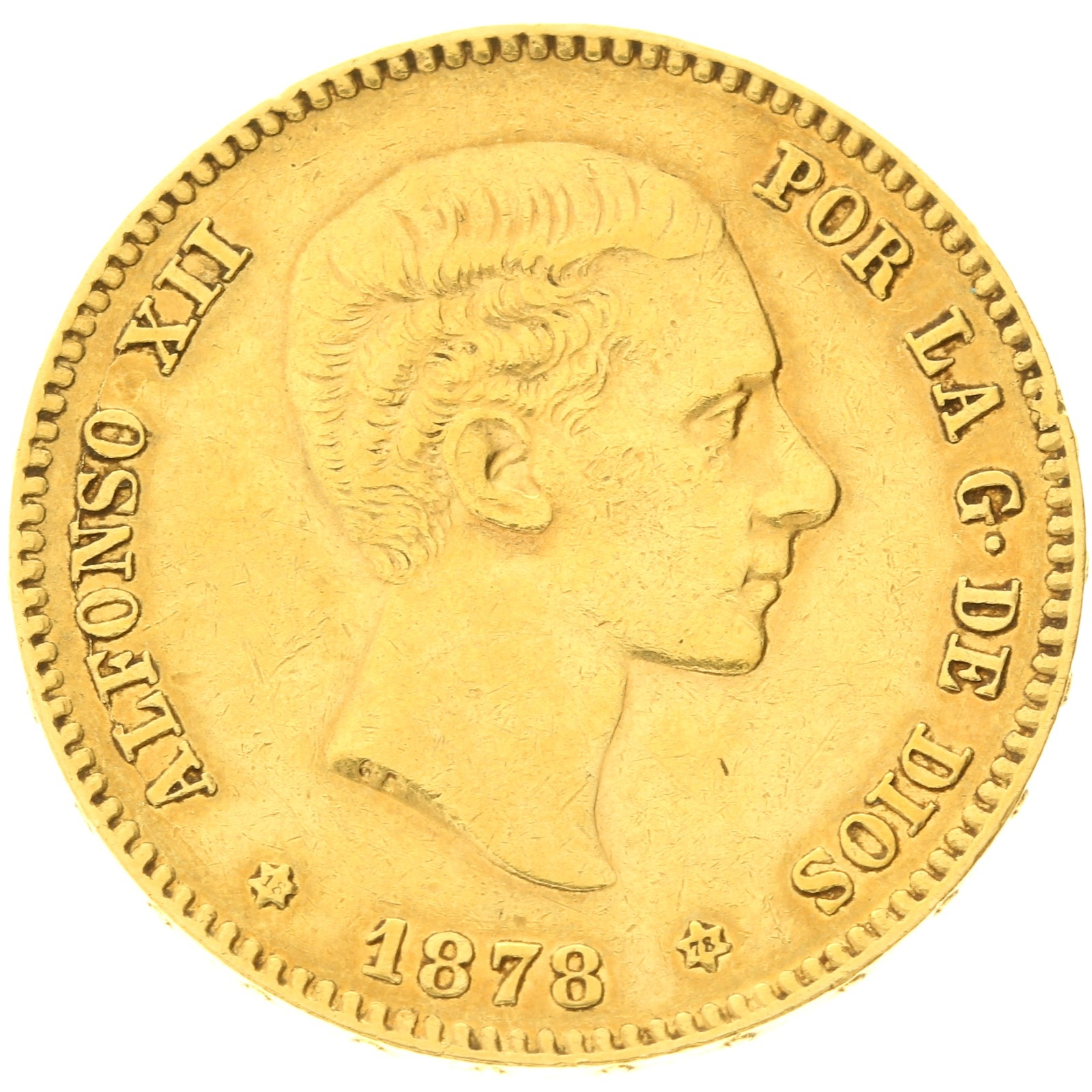 Spain - 25 pesetas - 1878 - Alfonso XII 