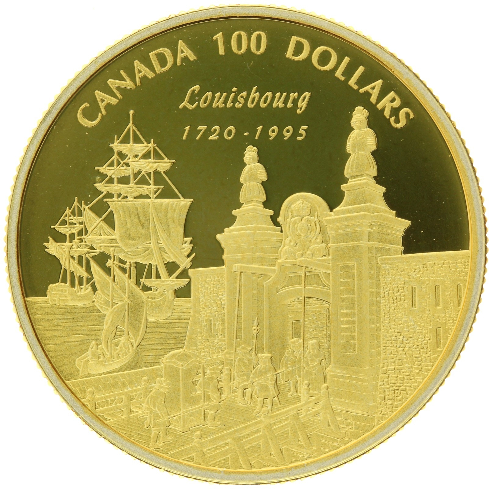 Canada - 100 Dollars - 1995 - Elizabeth II - Louisbourg - 1/4oz