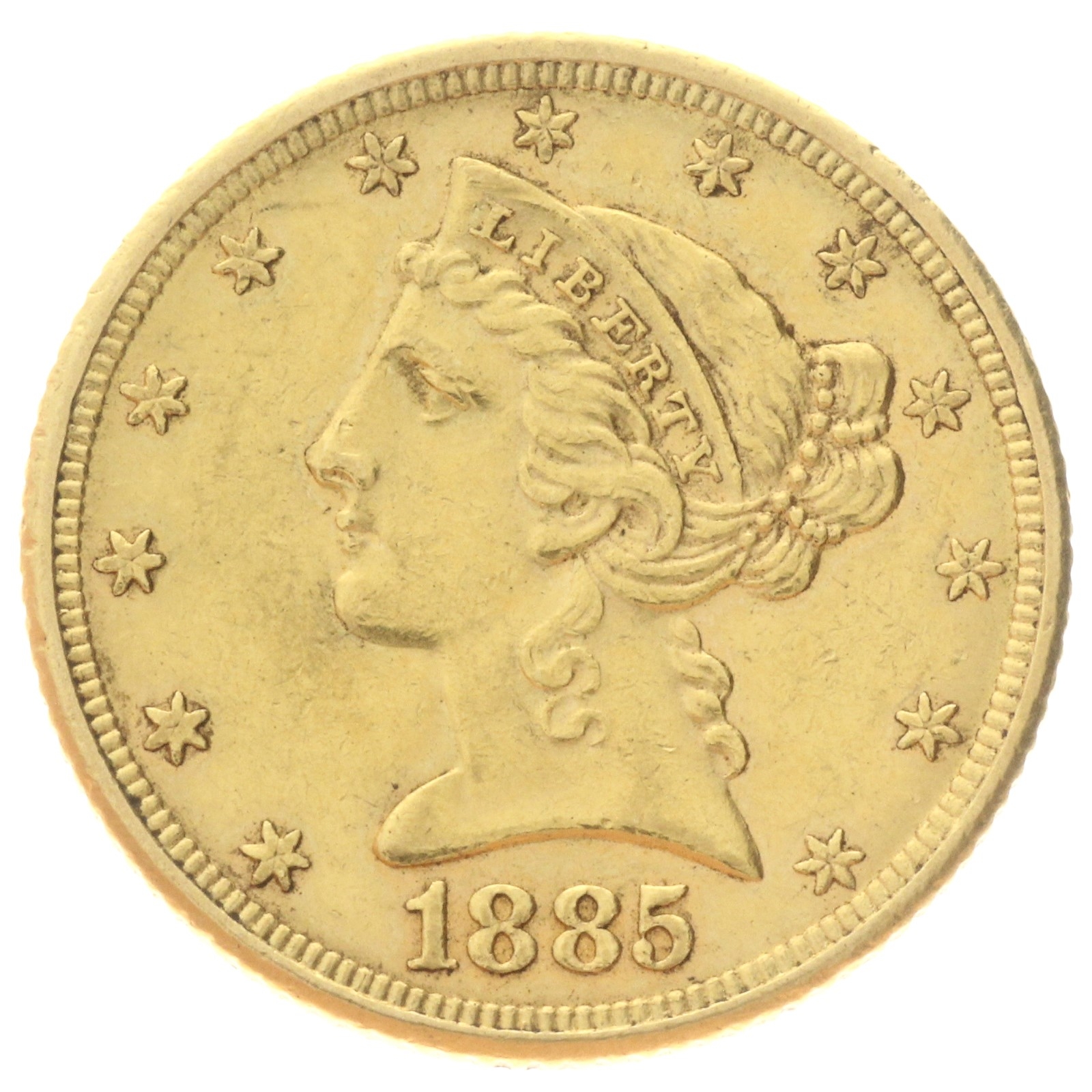 ''USA - 5 dollars - 1885 - "Liberty / Coronet Head''
