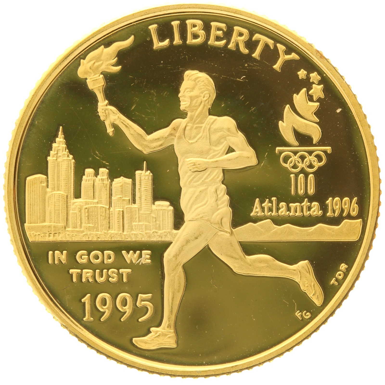 USA  - 5 Dollars - 1995 - XXVI Olympiad Torch Runner