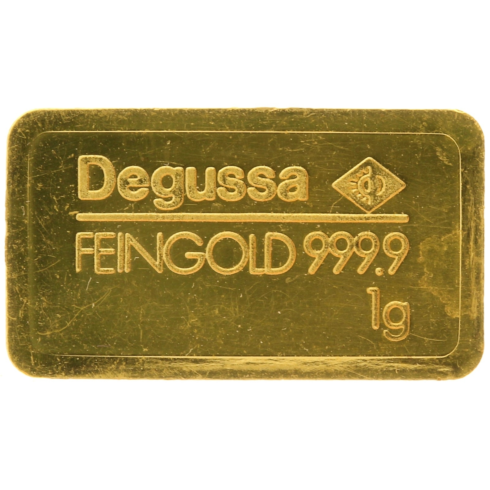 Degussa - 1 gram fine gold - bar 