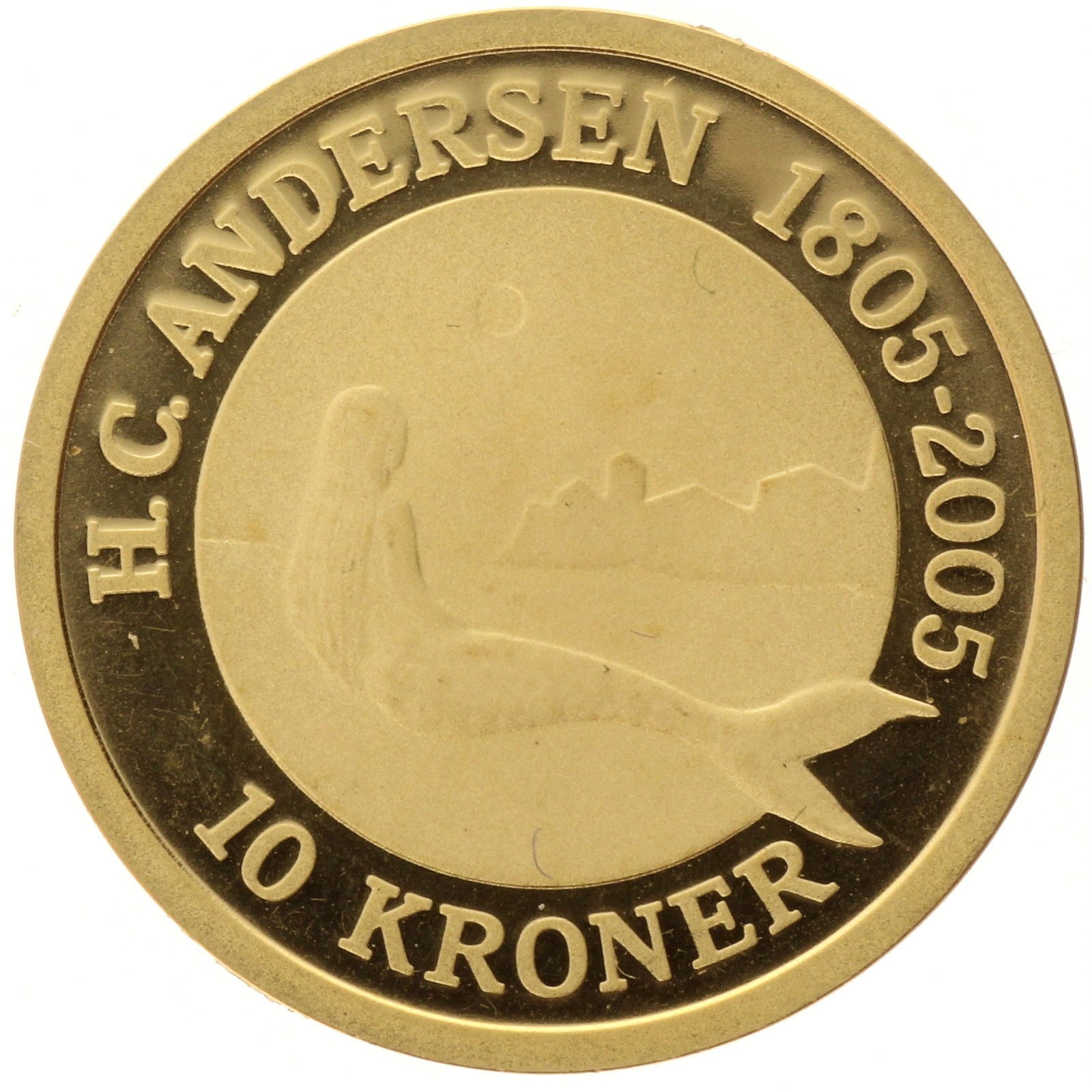 Denmark - 10 kroner - 2005 - Little Mermaid - Margrethe II - 1/4oz