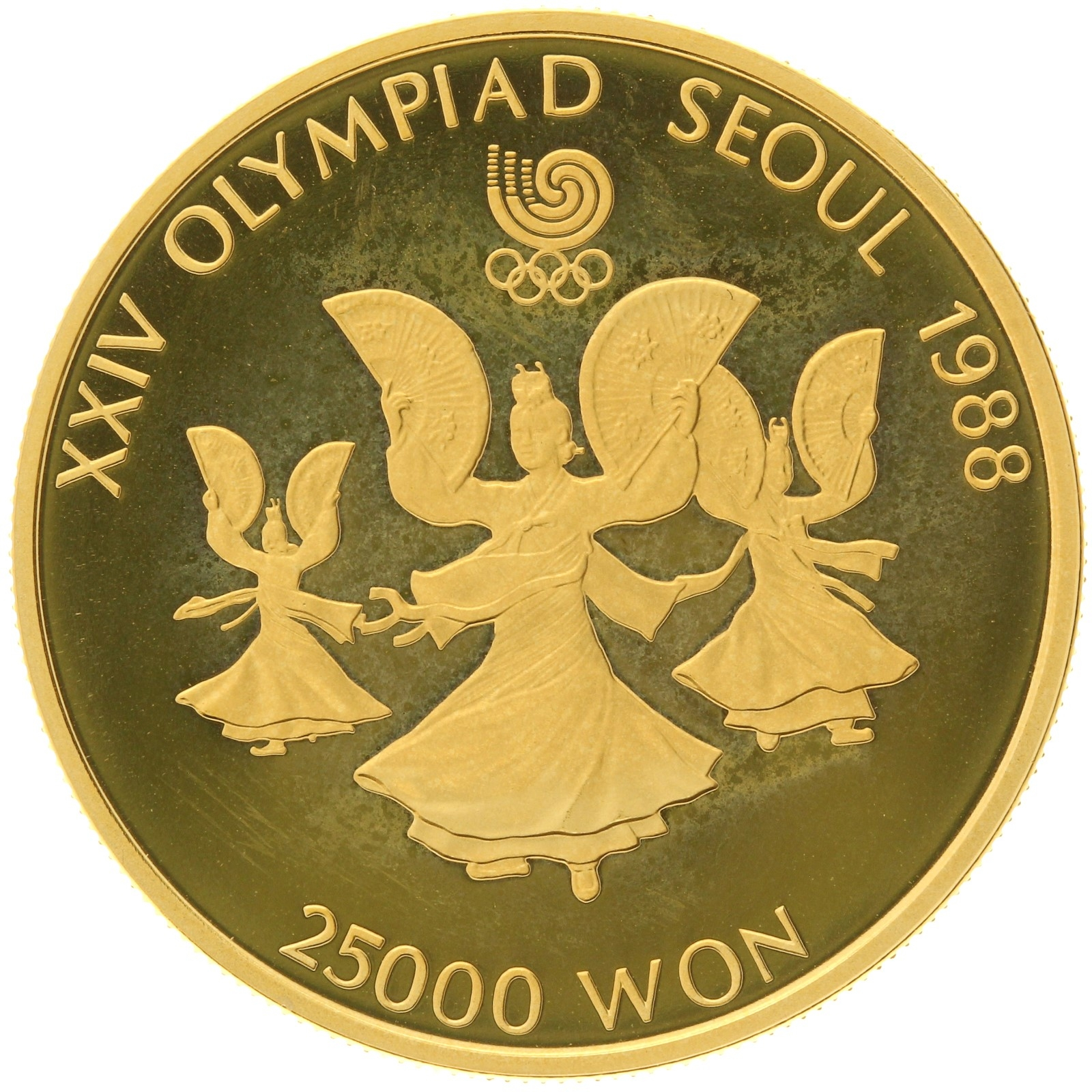South Korea - 25 000 Won - 1987 - Fan Dancing - 1/2oz