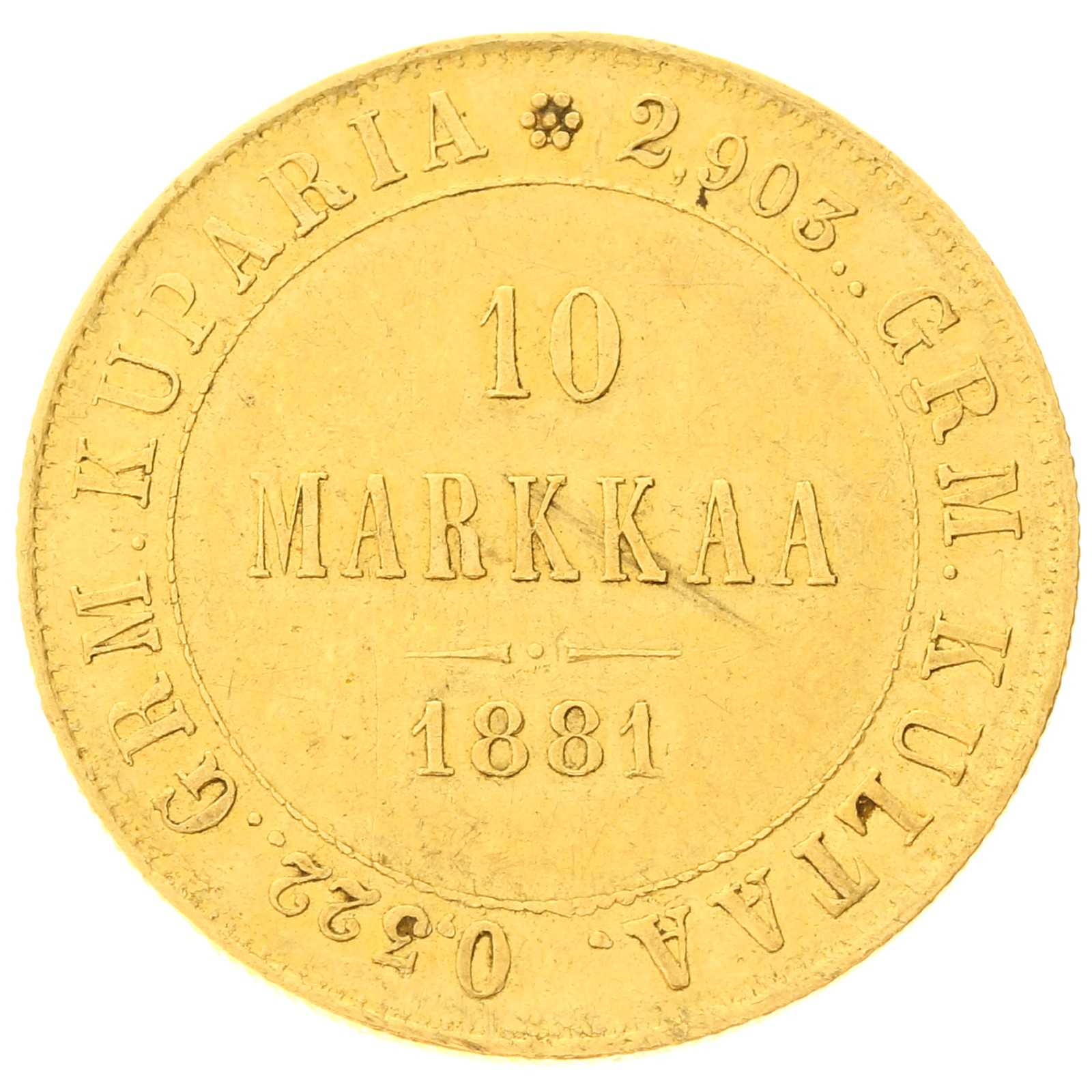 Finland - 10 markkaa - 1881 - Alexander III