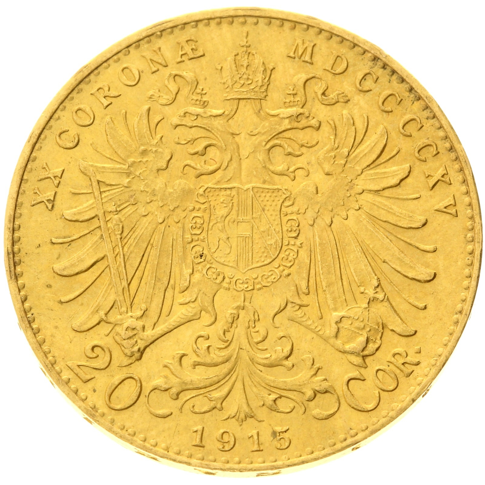Austria -20 Corona - 1915 - Franz Joseph I - RESTRIKE