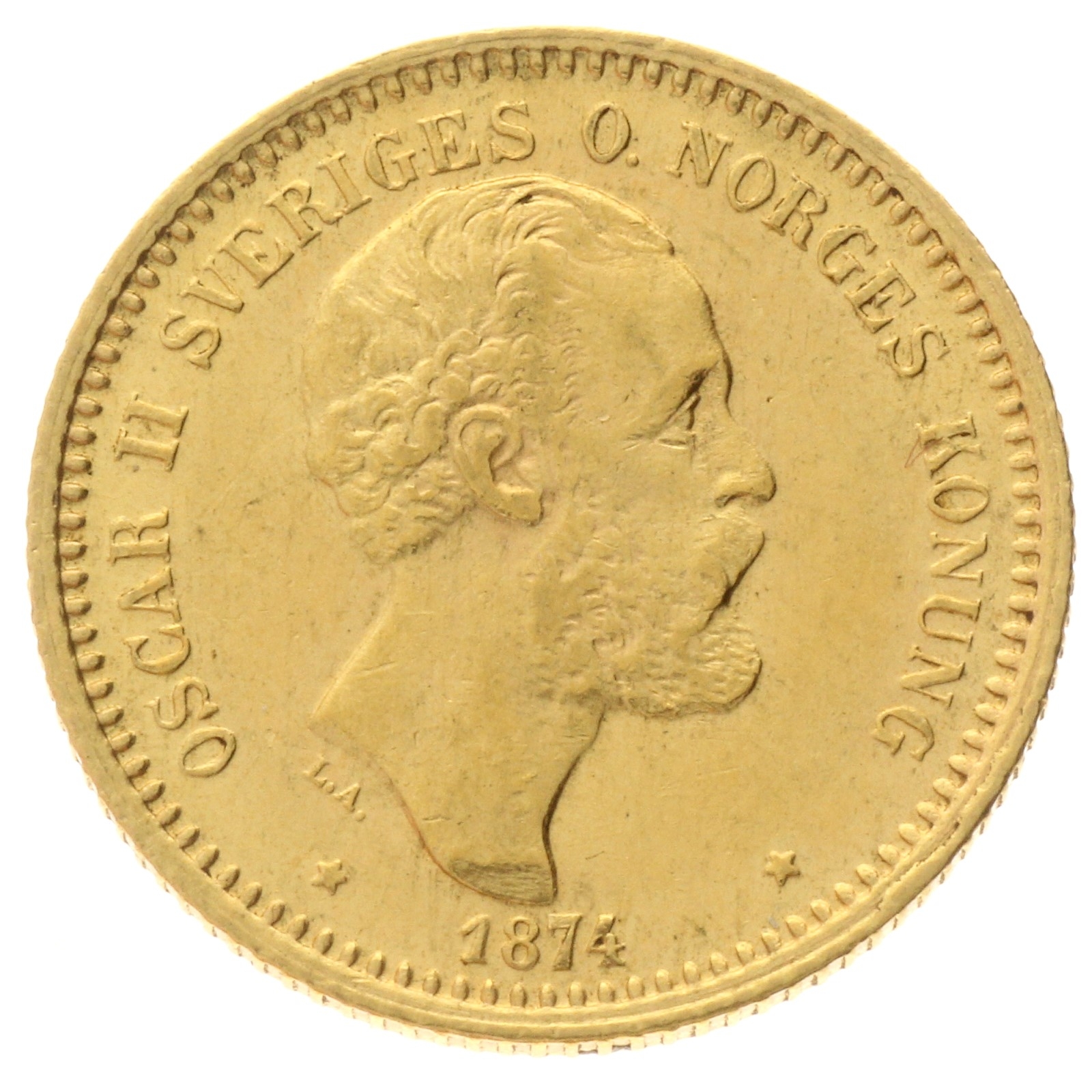 Sweden - 10 kronor - 1874 - Oscar II