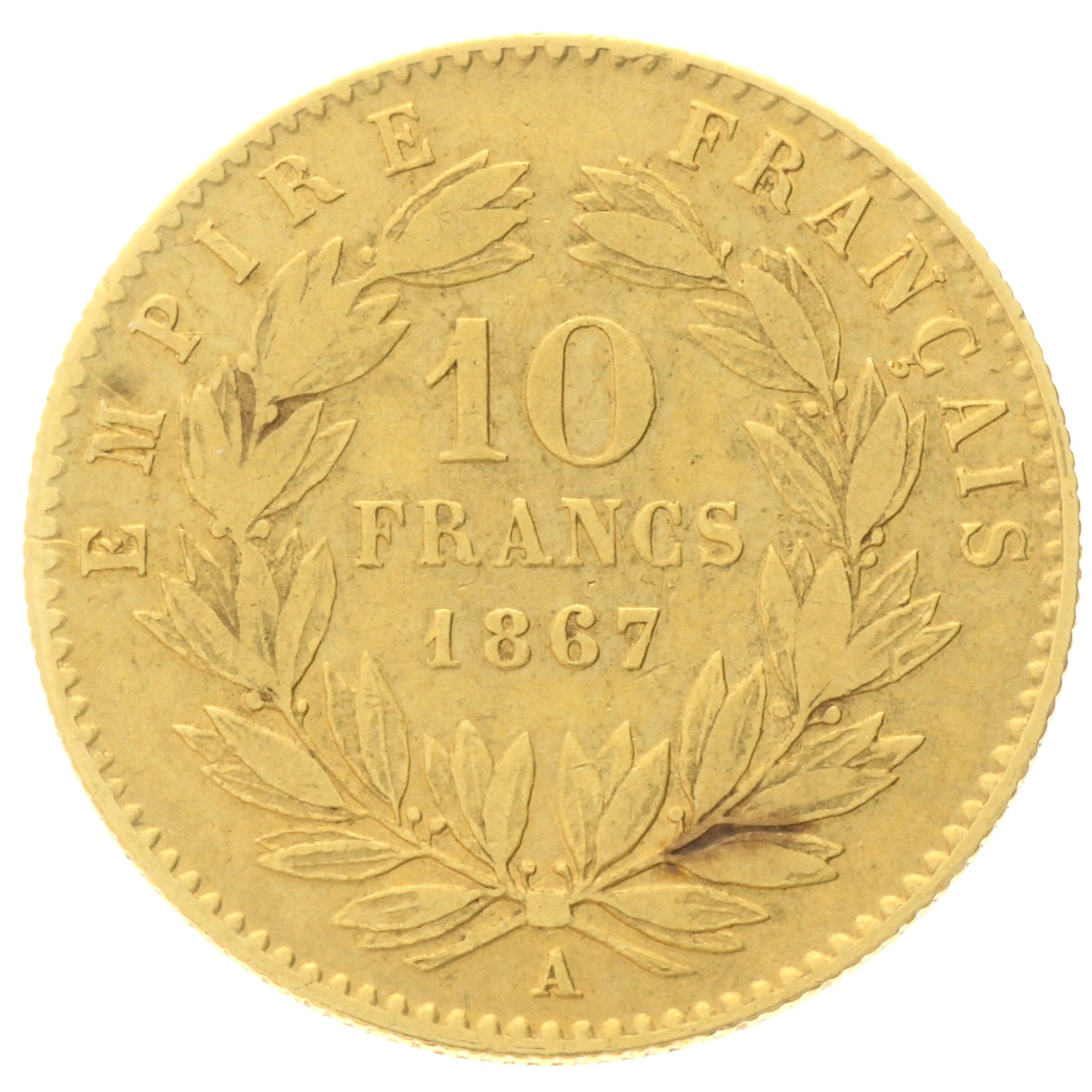 France - 10 Francs - 1867 - A - Napoleon III